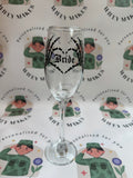 Personalised Gothic Theme Drinking Glasses