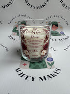 Personalised Bridal Party Floral Candle