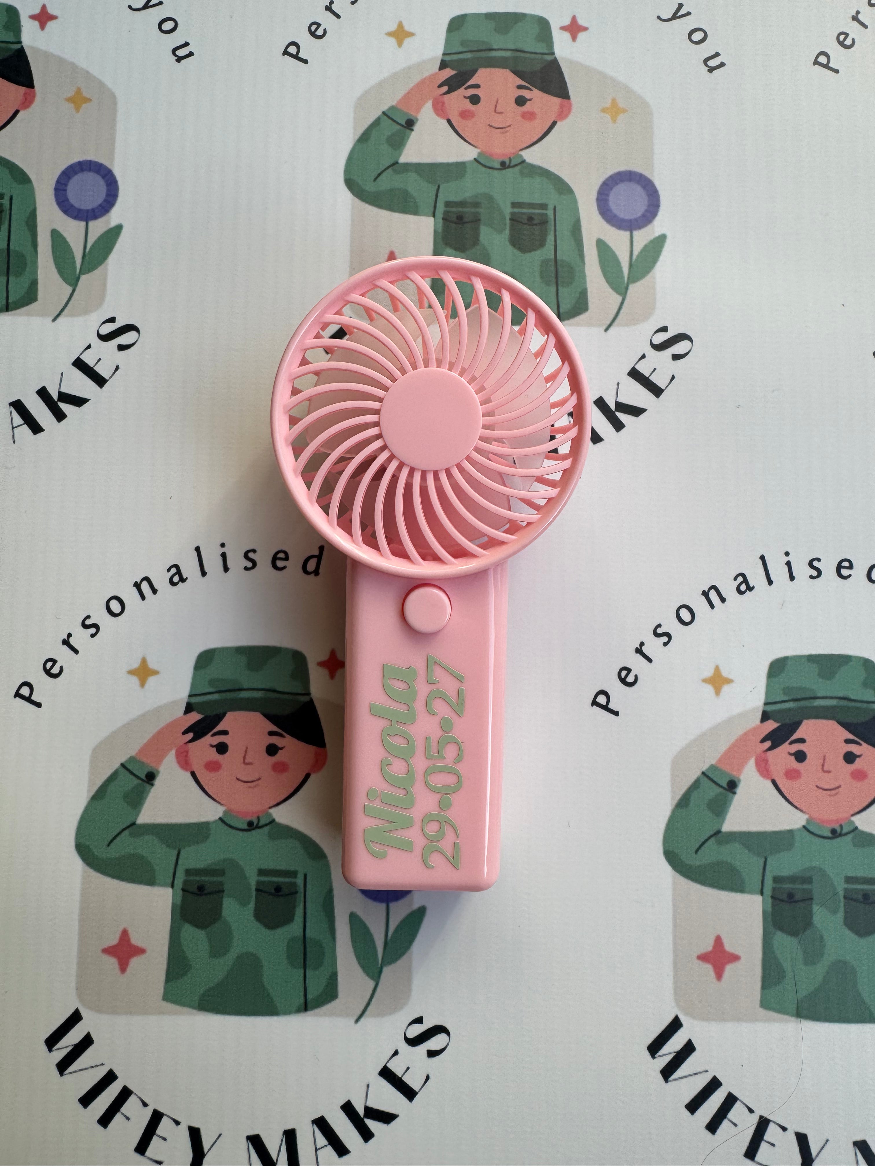 Personalised Handheld Fan