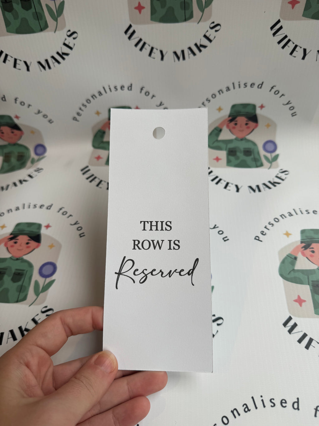 Seat or Row Reserved Tags