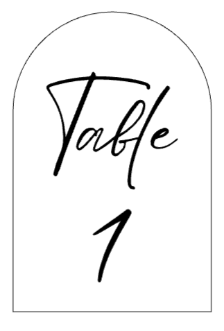 Table Numbers Vinyl
