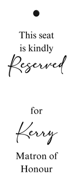 Seat or Row Reserved Tags